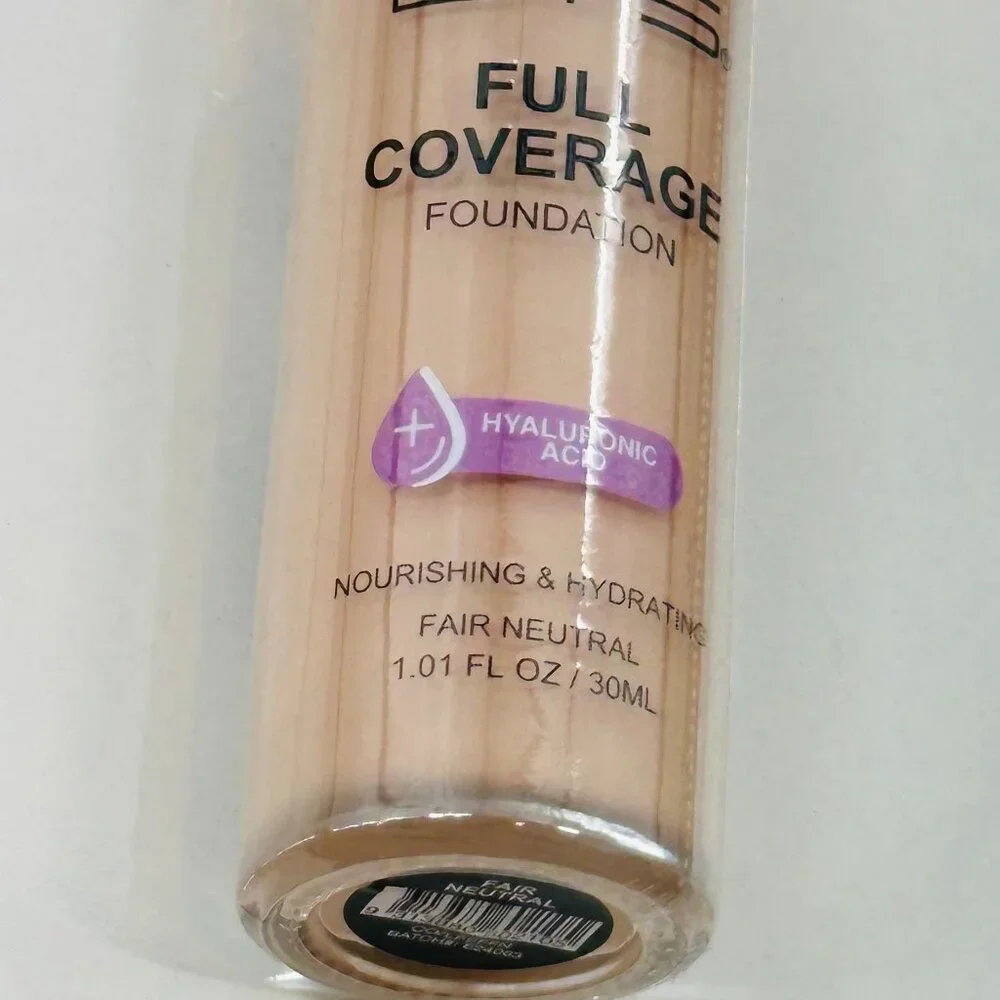 NEW! BYS Full Coverage Foundation Hyaluronic Acid Fair Neutral Nourishing & Hydr